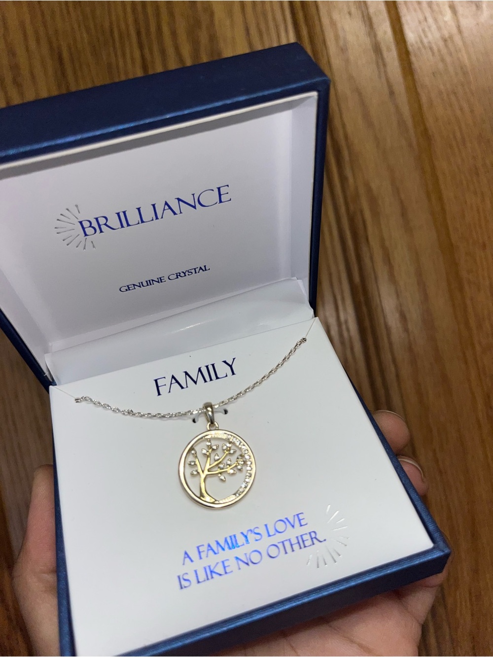 Family Tree Pendant Necklace - Gold and Silver